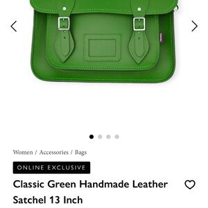 Chic Green Leather Satchel by [Brand]